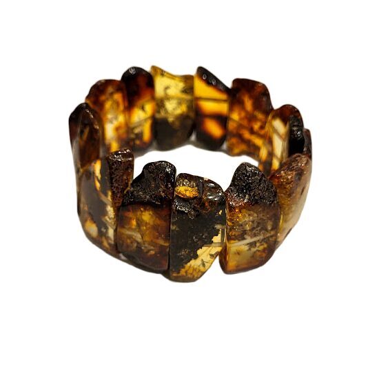Exclusive Baltic Amber Segment Bracelet "Queen of Spades" 