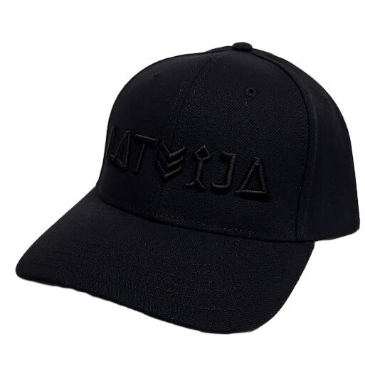 Cap with text "Latvia" and woven symbols – curved brim 1470407 