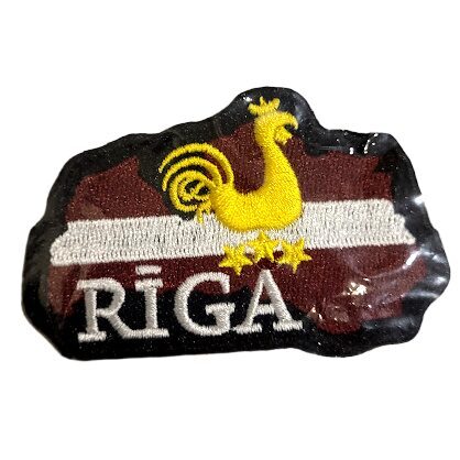  Izšūta uzšuve "Latvijas karte" 7x4 cm 