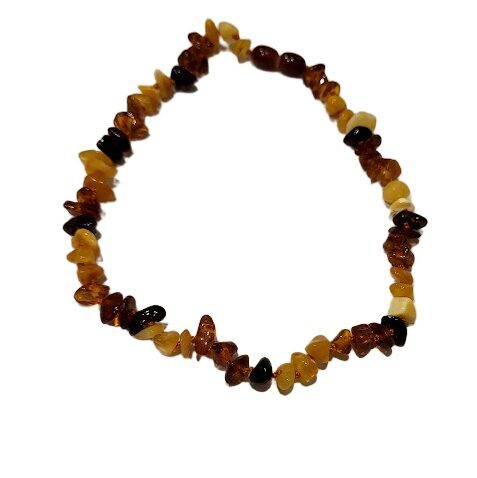 Natural Baltic Amber Baby Necklace (34 cm) – Multicolor  👶 