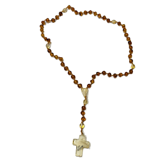 Natural Baltic Amber Rosary (Two-Tone) – Honey Amber No.2 