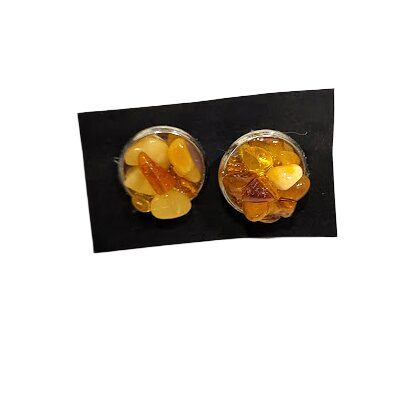 запонки «Классический янтарь» -4