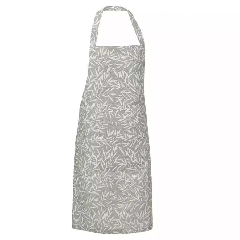 Linen apron White Garden