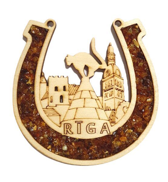 Wooden Stained Glass with Amber 671301