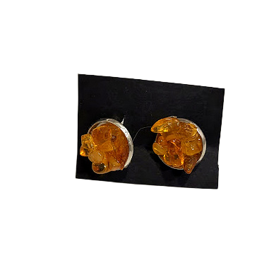 запонки «Классический янтарь» -8