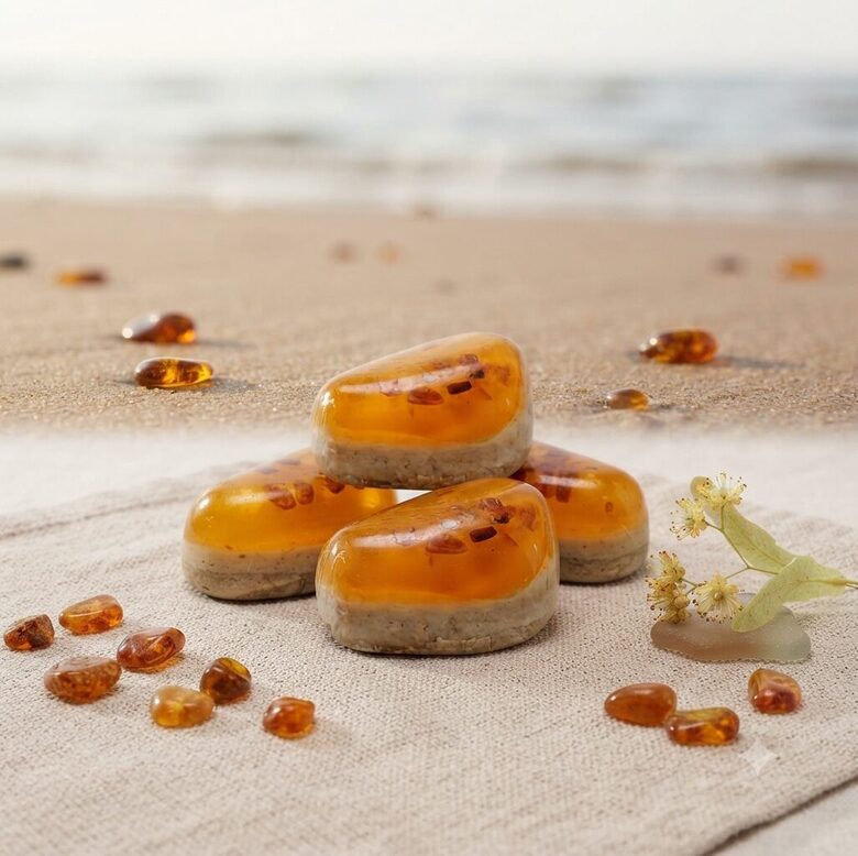 Soap with Latvian Amber - the aroma of linden flowers