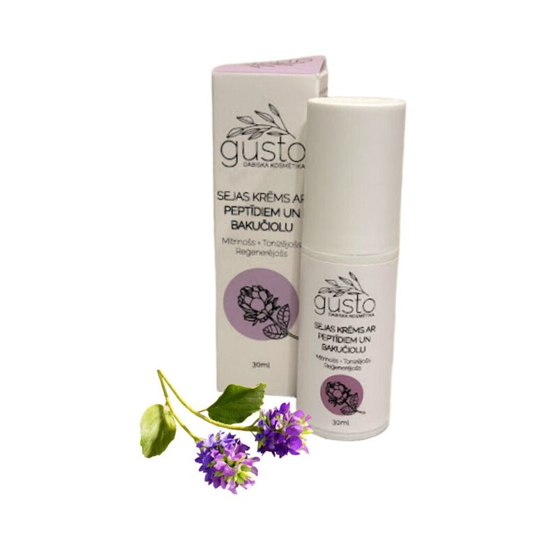 Face cream with peptides and bakuchiol