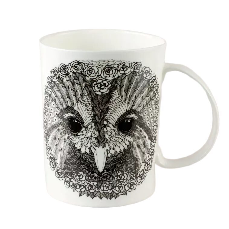 Porcelain mug "Owl" 