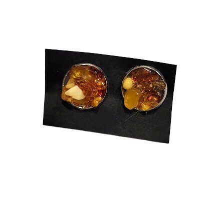 запонки «Классический янтарь» -1