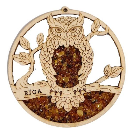 Деревянный витраж с янтарём  1350616