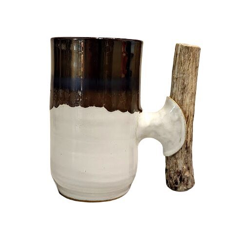 Keramikas krūze ar brieža raga rokturi 481006