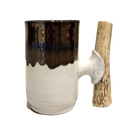 Keramikas krūze ar brieža raga rokturi 481007