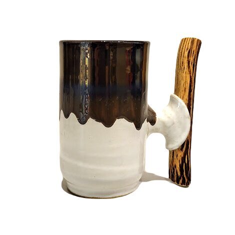 Keramikas krūze ar brieža raga rokturi 481008