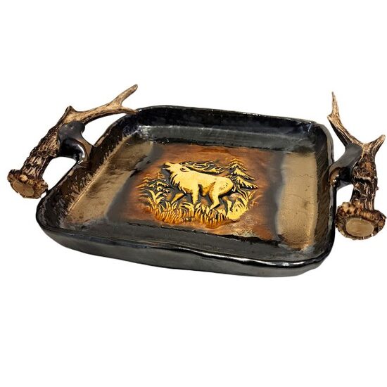 Глиняная тарелка - поднос 483101