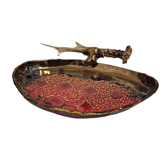 Глиняная тарелка - поднос 484203