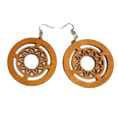 Wooden earrings 055922