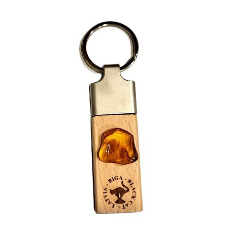 Keychain Cat with amber 676602