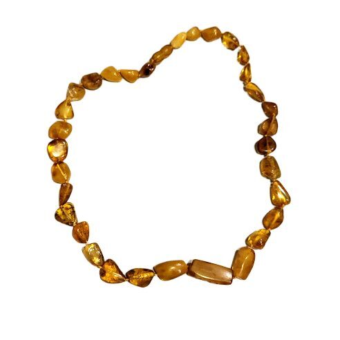 Exclusive Natural Amber Necklace "Golden Dew" (47 cm)