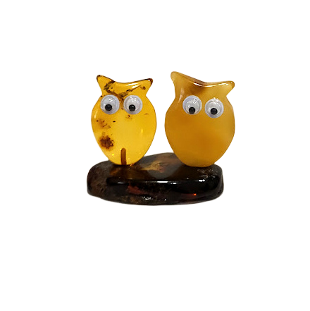 Amber figure Two owls 1209801