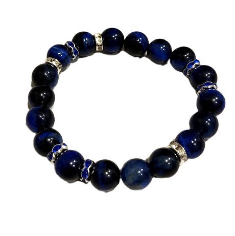  Dabīgā akmens aproce  no zilās tīģeracs 010230