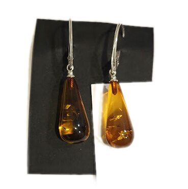 Auskari ar dzintaru (sudraba kājiņa) 1206302