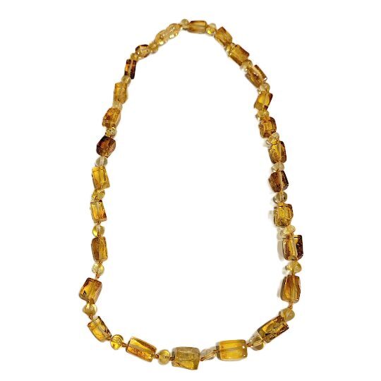 Exclusive Natural Amber Necklace "Amber Elegance" (49 cm)