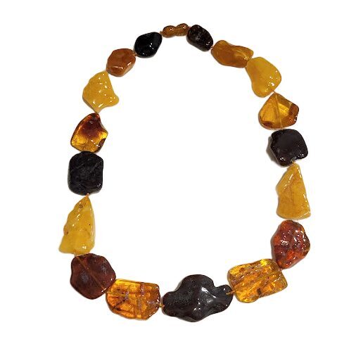 Exclusive Large Amber Stone Necklace "Amber Giant – No. 1" (48 cm)