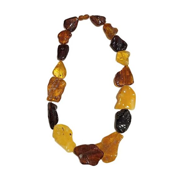 Exclusive Large Amber Stone Necklace "Amber Giant – No. 2" (49 cm)