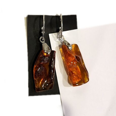 Earrings with amber 675208