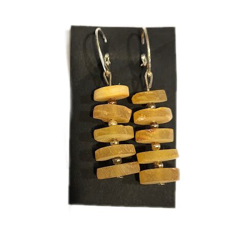 Earrings with amber 675220