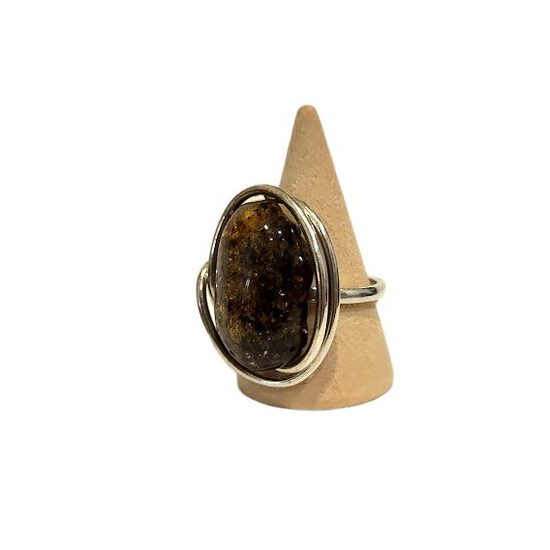 Ring with amber 674103