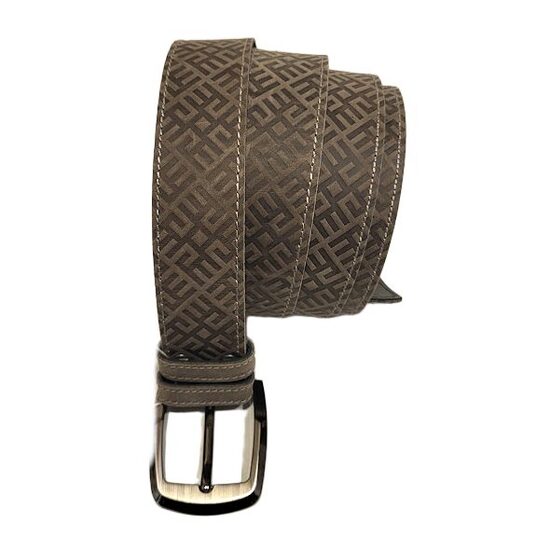 Genuine leather belt "Fire Cross" (brown)  