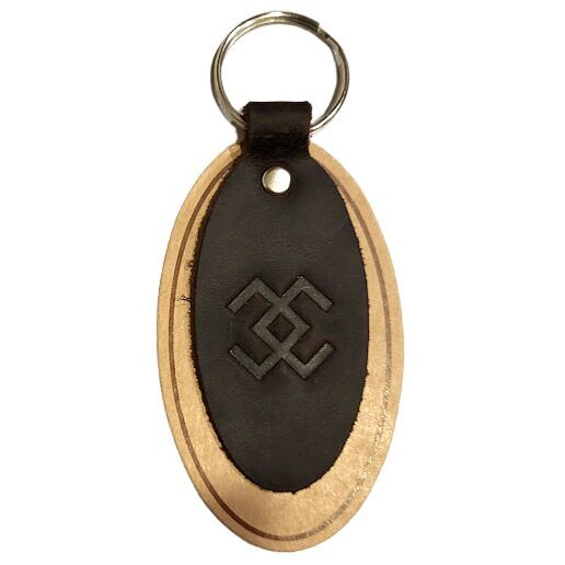 Ādas atslēgu piekariņš Mēness zīme 430145