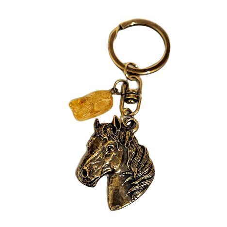 Металлический брелок в виде лошади 670412