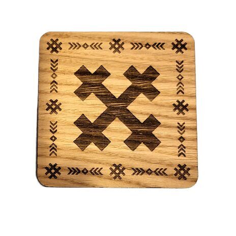 Wooden cup tray "Mara's cross"