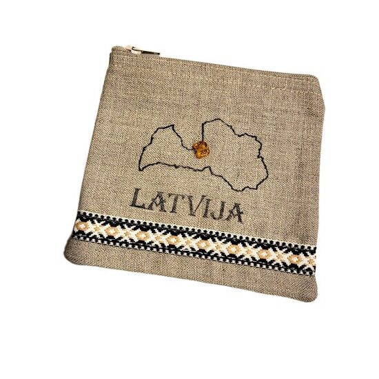 Fabric Pouch "Latvia" (11 x 11.5 cm) 1652505