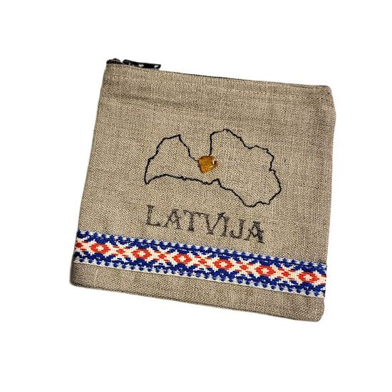 Fabric Pouch "Latvia" (11 x 11.5 cm) 1652504