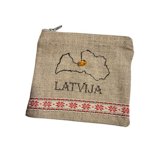 Fabric Pouch "Latvia" (11 x 11.5 cm) 1652503