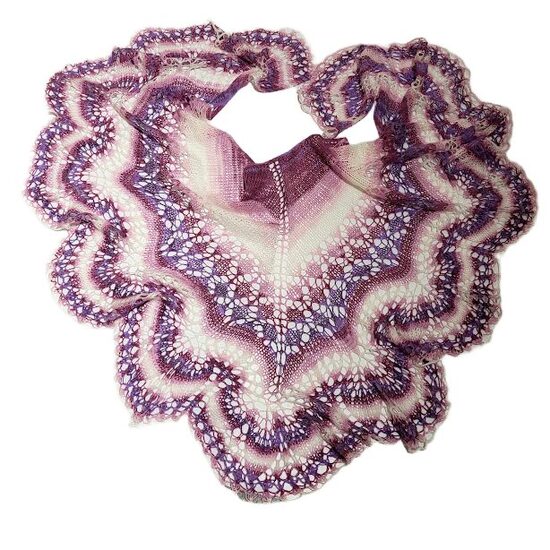 Ажурная шаль "Vēja vītie" (Сплетение ветра) 150602