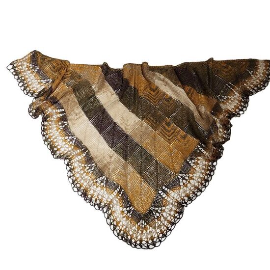 Шерстяная шаль ручной работы "Rakstu Raksti" -01