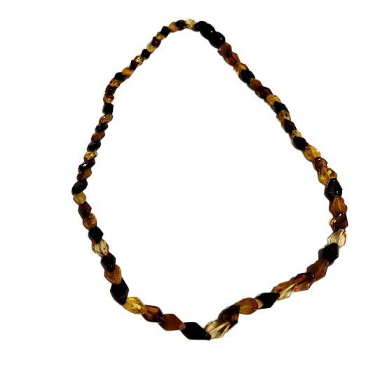 "Amber Facets" – Geometric Style Necklace 03