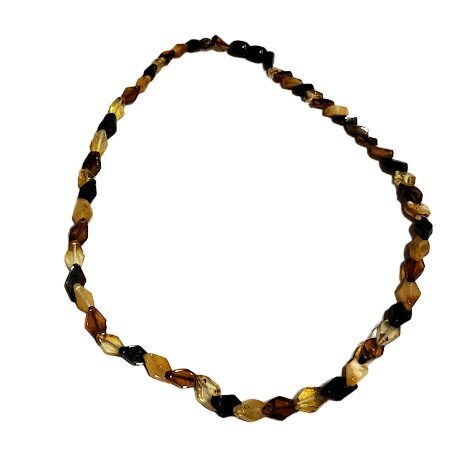 "Amber Facets" – Geometric Style Necklace 02