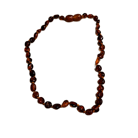 Natural Baltic Amber Necklace for Children (32 cm)-02