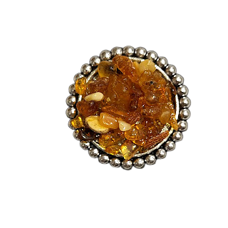 Brooch "Amber Mosaic" (3.5 cm)2 