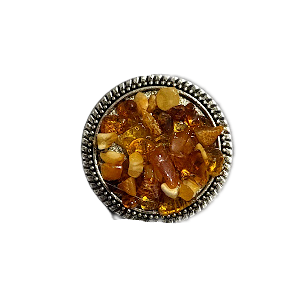 Brooch "Amber Mosaic" (3.5 cm)1 
