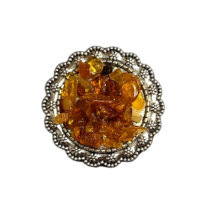 Brooch "Amber Mosaic" (3.5 cm)3 
