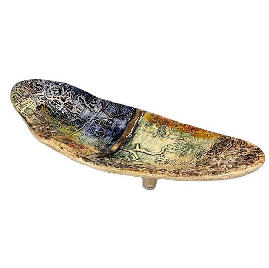 Ceramic Plate – Māras zeme (Soul Boat) 