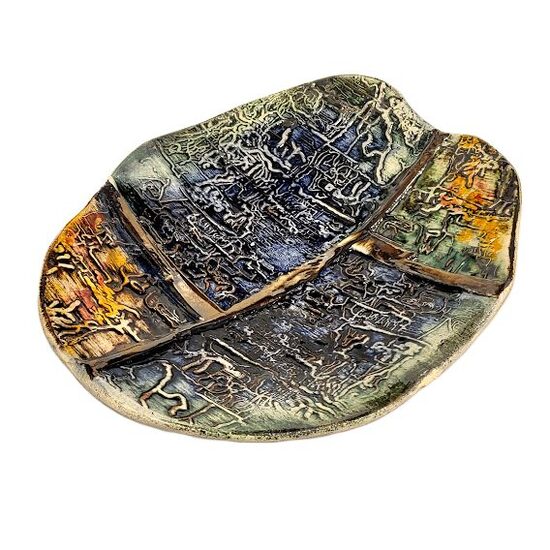 Ceramic Plate – Māras zeme (Golden Field) 