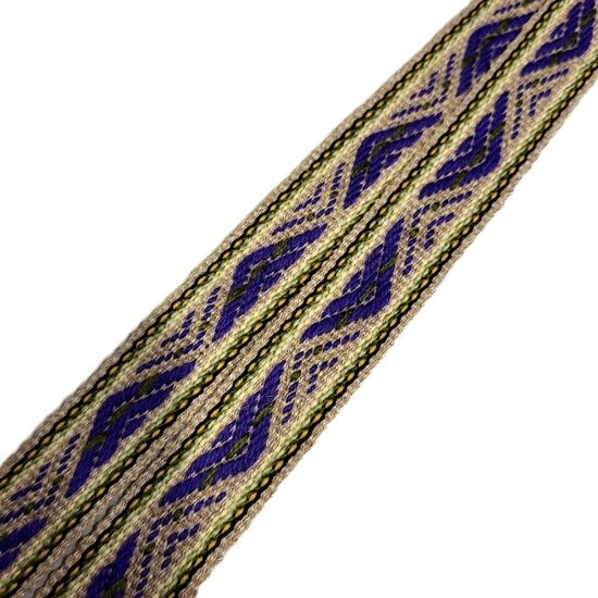 Handmade Woven Woolen Sash on Linen Base "God's Symbol"