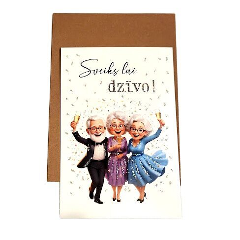 Apsveikumu kartiņa ar aploksni  A27276 